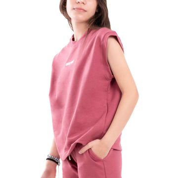 CAMISETA OVERSIZE CHARLIE - ROSA CREPE OSCURO