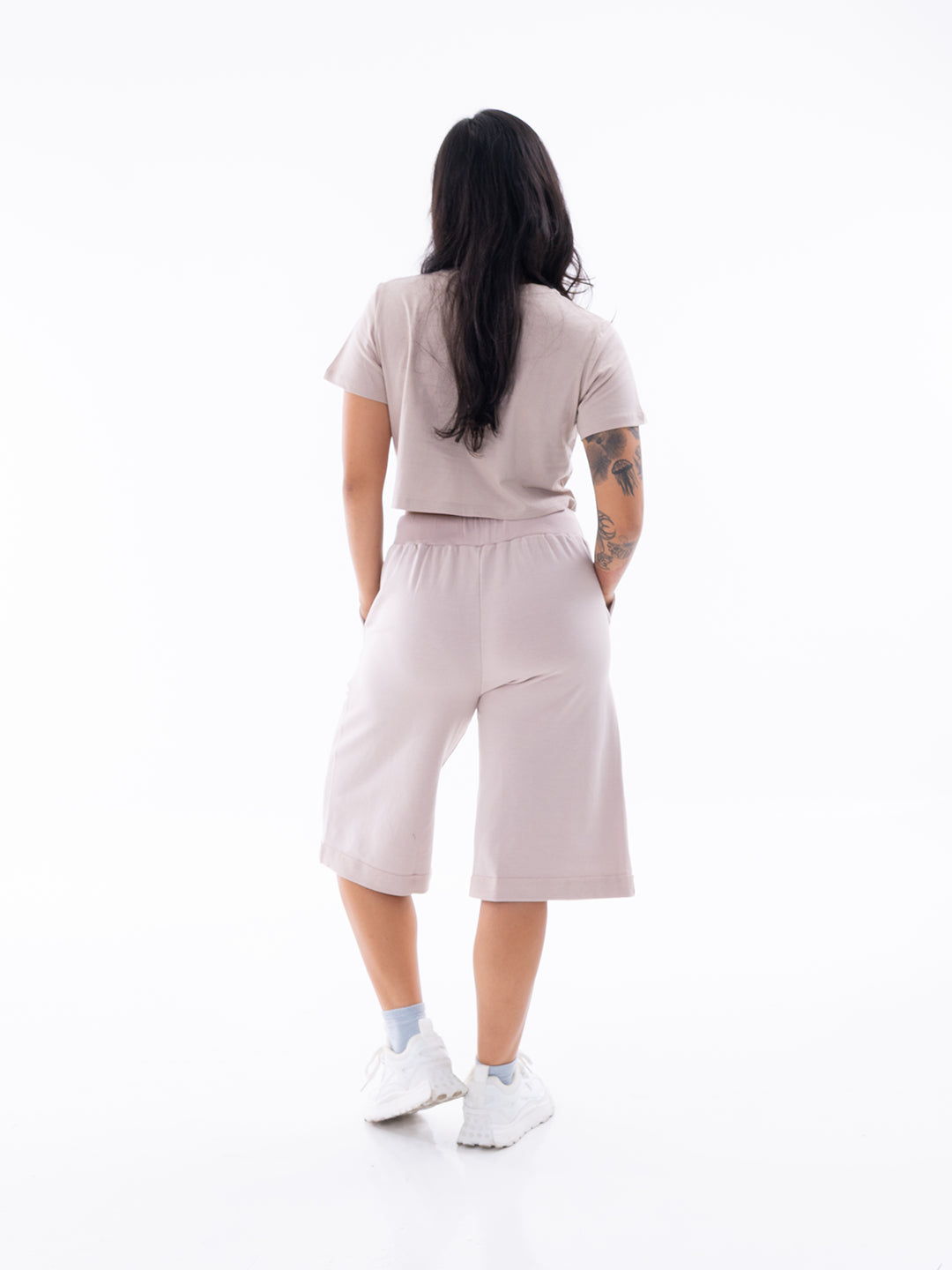 CAMISETA CROP TOP KIM - CAQUI