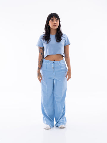 CAMISETA CROP TOP KIM - HORTENSIA