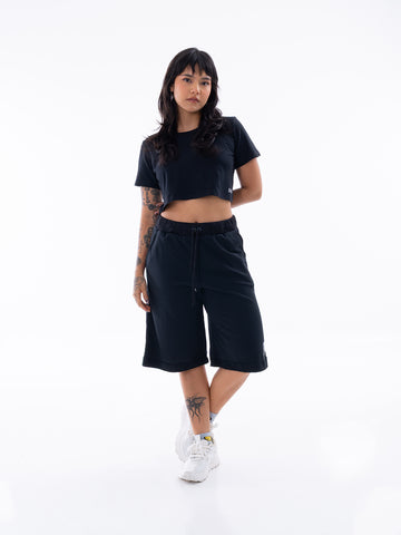 CAMISETA CROP TOP KIM - NEGRO