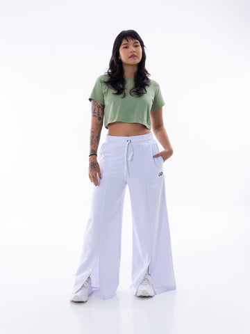 CAMISETA CROP TOP KIM - VERDE OLIVA